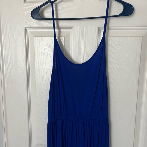 2/$15 H&M maxi dress spaghetti strap royal blue casual soft dress Womens medium - Picture 2 of 3